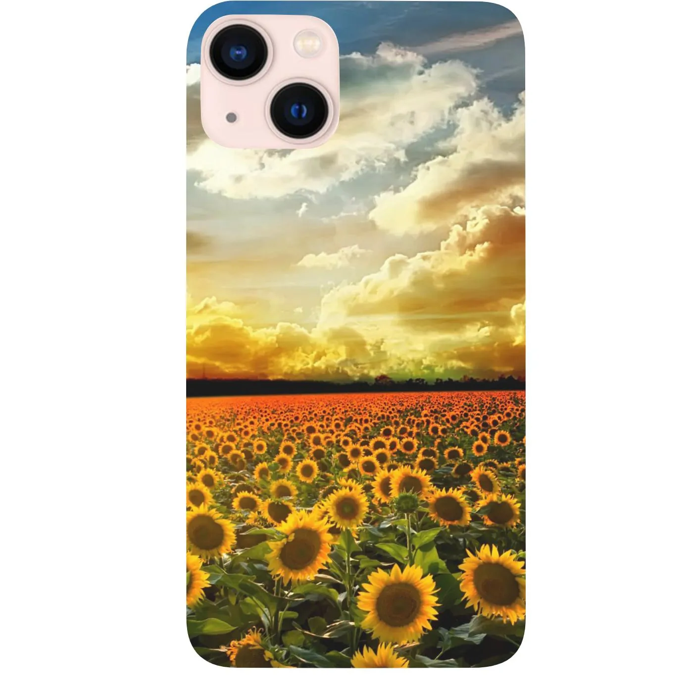 Minimal Look Flexible Texture Sunflowers 2 - UV Color Printed Phone Case