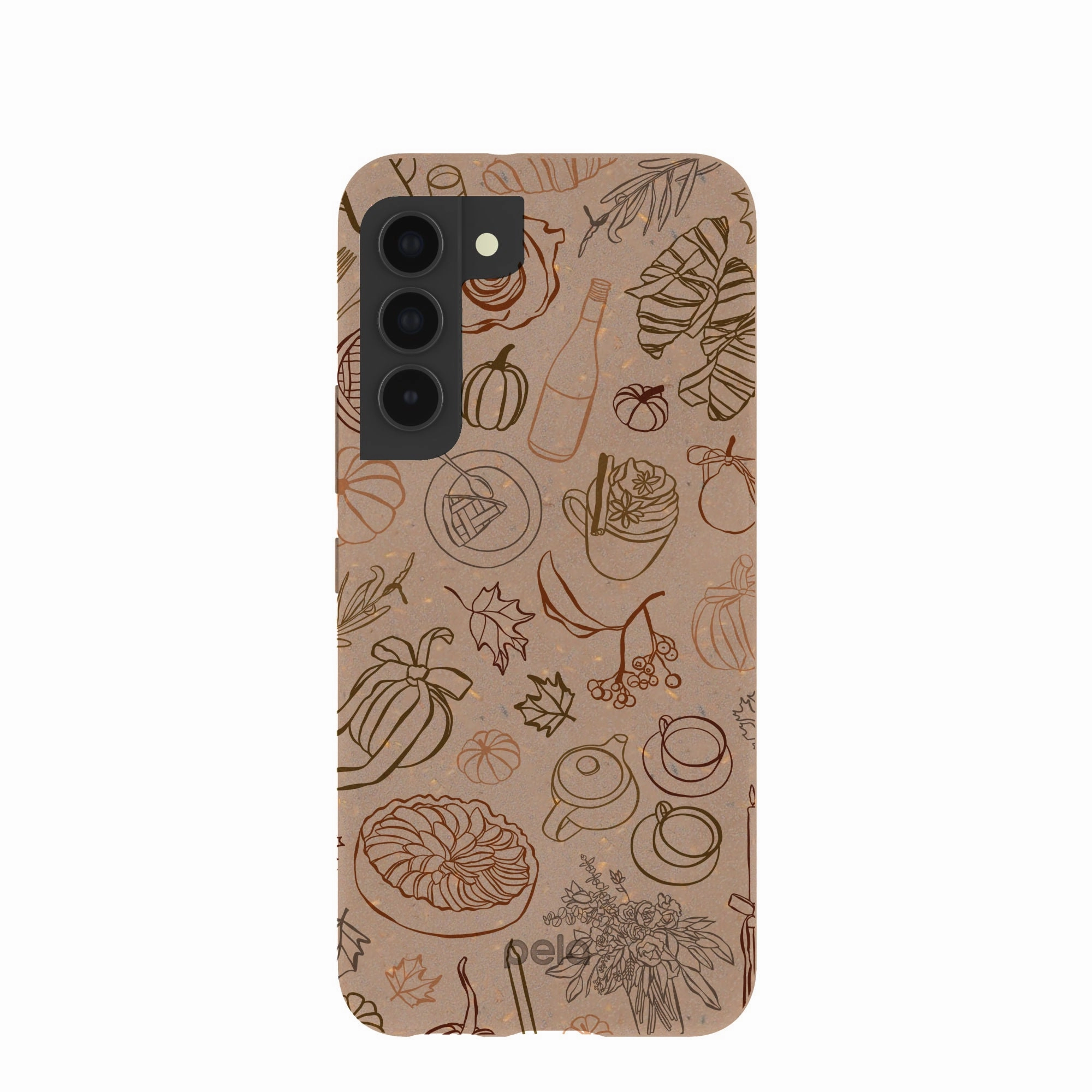 Transparent Look Chocolate Brown Autumn Sweets Samsung Galaxy S22 Case