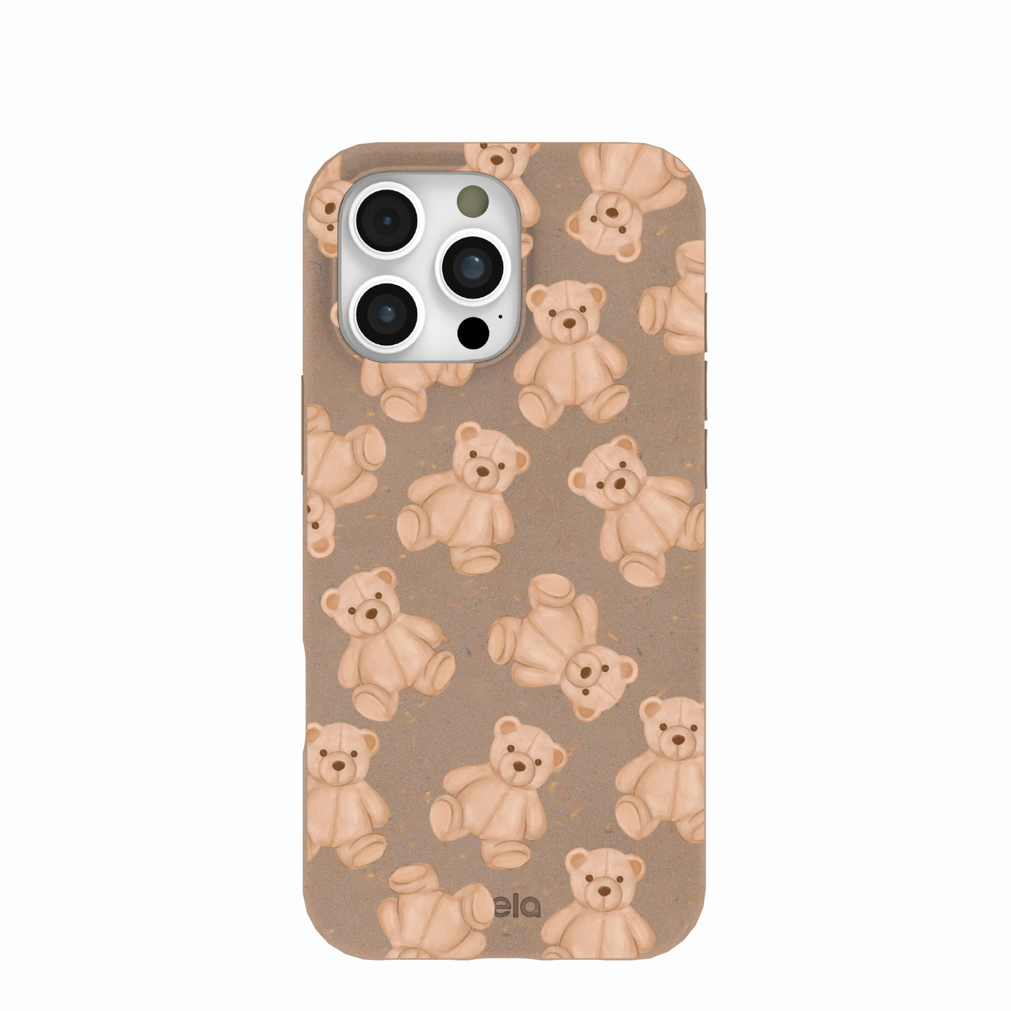 Comfort Build Layer Unique Texture Chocolate Brown Teddy Love iPhone 16 Pro Max Case