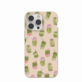 Seashell Matcha Love iPhone 14 Pro Max Case Protective Detailing Edge Minimal Texture Layer