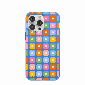 Electric Blue Petal Pop iPhone 14 Pro Max Case Ultra light Light Design