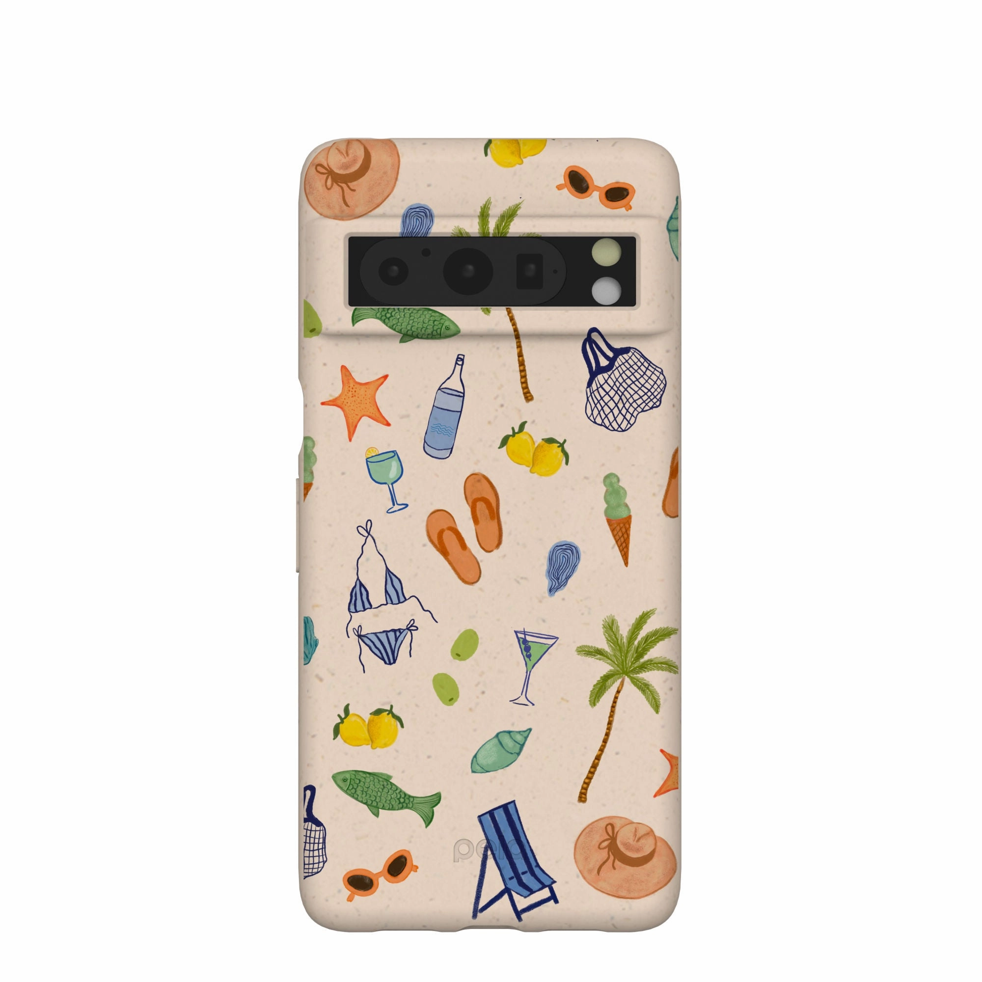 Seashell Coastline Sketch Google Pixel 8 Pro Case Luxury Style Ergonomic Texture