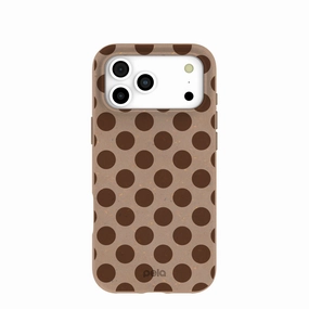 Chocolate Brown Cocoa Sprinkle iPhone 17 Pro Max Case Strong Corners