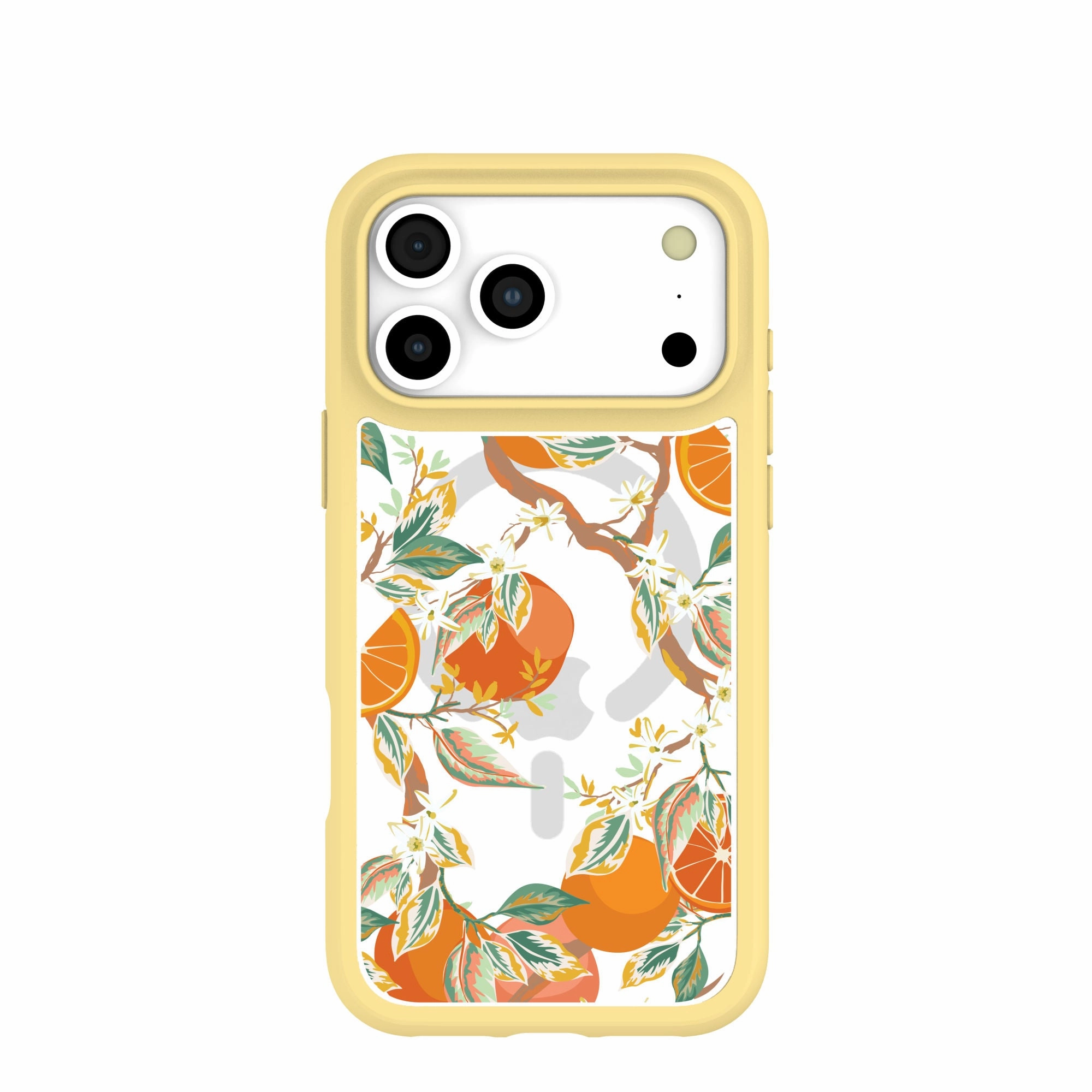 Light Finish Anti Slip Clear Citrus Blooms iPhone 17 Pro Max Case With Sunbeam Ridge (MagSafe included)