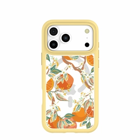 Light Finish Anti Slip Clear Citrus Blooms iPhone 17 Pro Max Case With Sunbeam Ridge (MagSafe included)