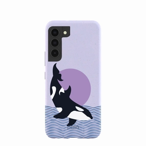 Lavender Orca Samsung Galaxy S22 Case Minimal Design Minimal Feel