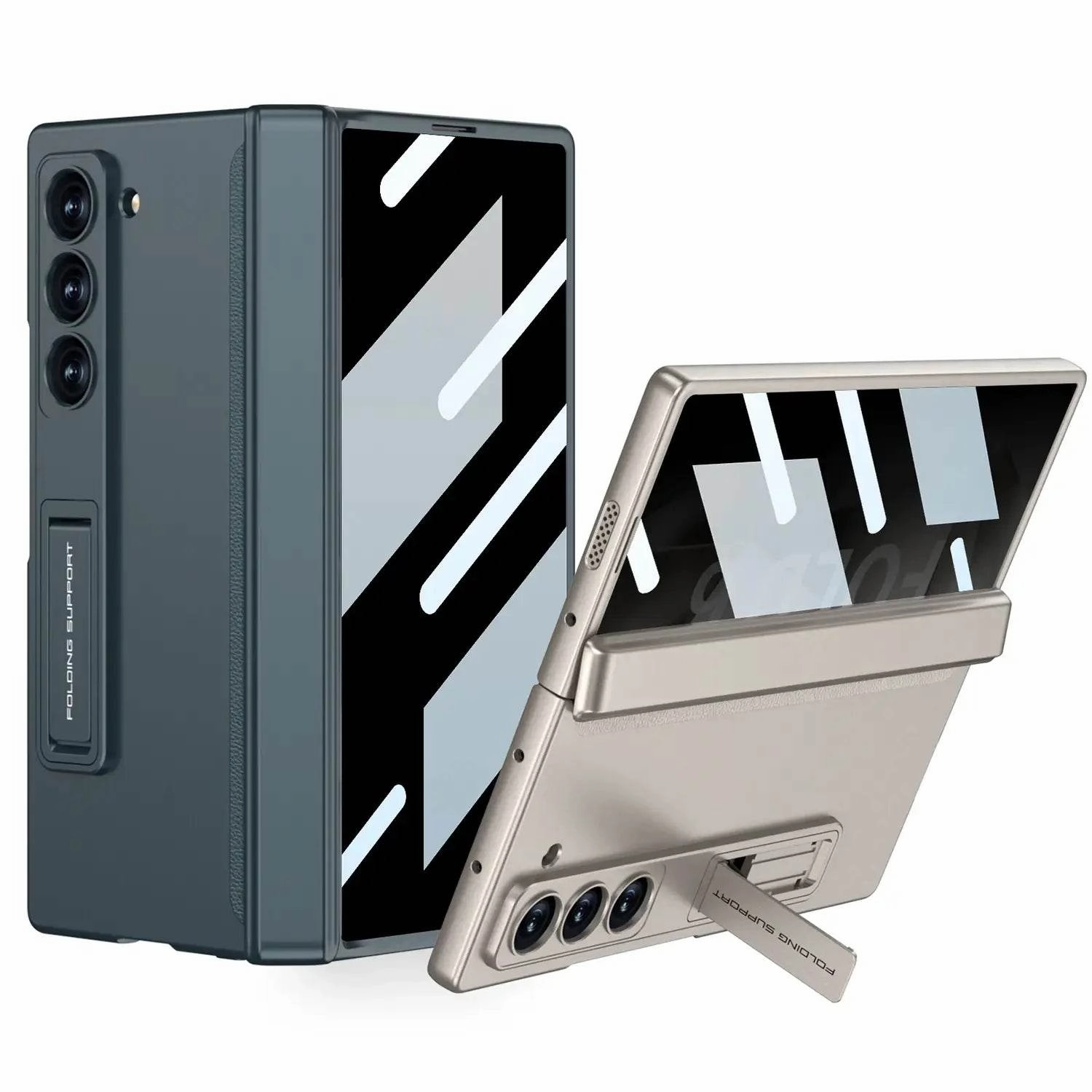 Galaxy Z Fold Series Ultimate Armor Privacy Screen Case [ Anti- Spy Glass] Hybrid Finish Texture