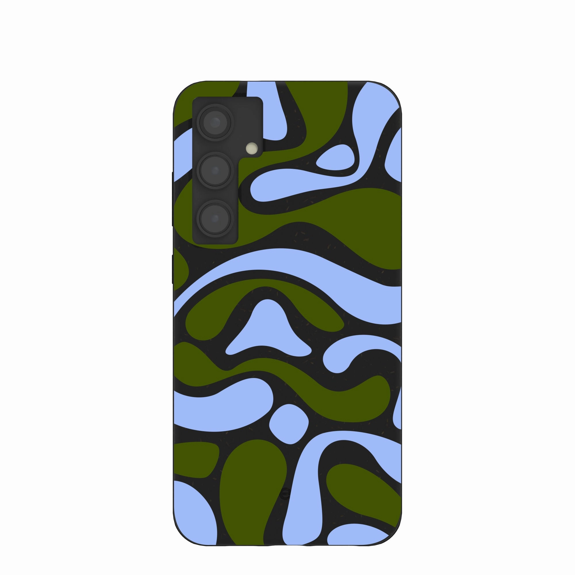 Black Curve and Flow Samsung Galaxy S24 (Plus) Case Hand Friendly Minimal Aesthetic