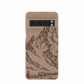Crystal Finish Chocolate Brown Silent Summit Google Pixel 8 Pro Case