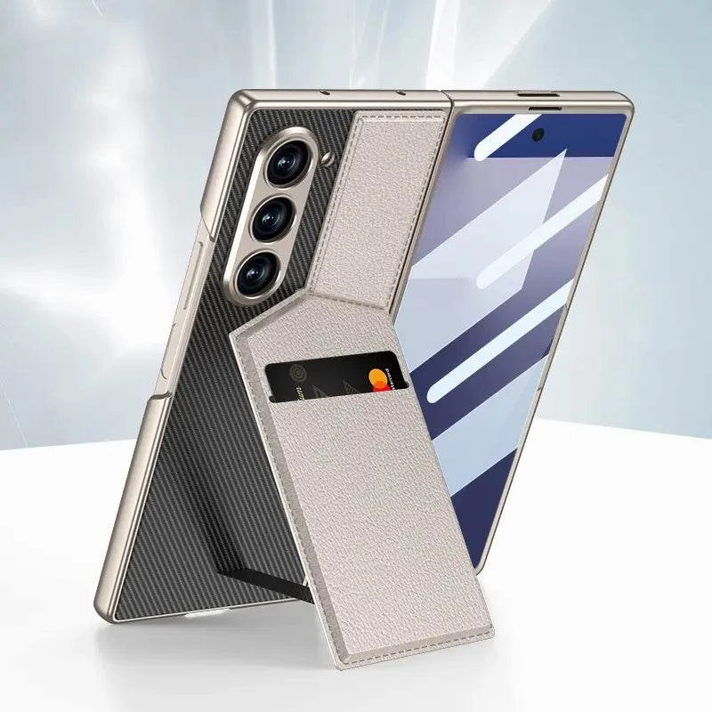 Vivid Detail Galaxy Z Fold7 Luxury Magnetic Bracket Card Holder Case