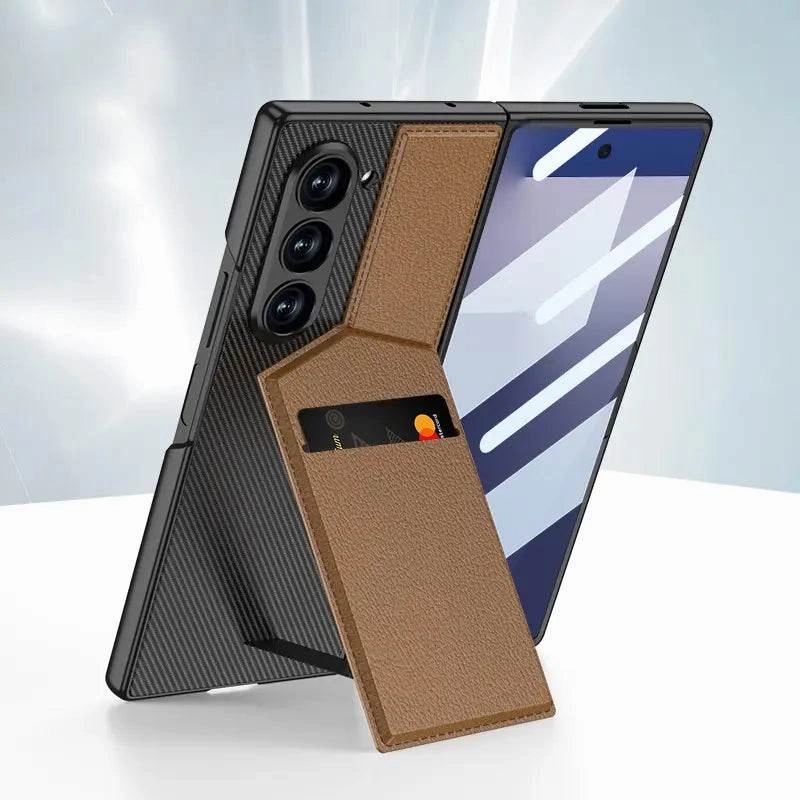 Galaxy Z Fold7 Luxury Magnetic Bracket Card Holder Case Compact Build Lightweight accessory