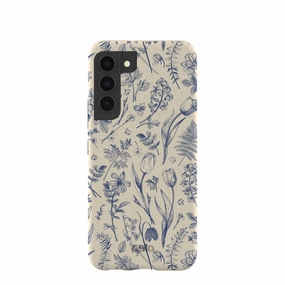 Luxury Build London Fog Indigo Bouquet Samsung Galaxy S22 Case