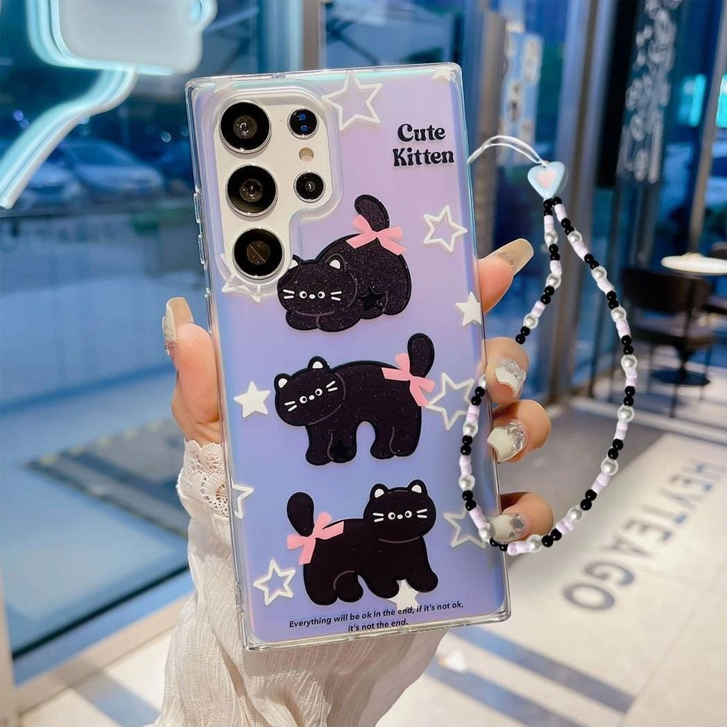 Meowgical Bow Laser Cat Case - Samsung Portable Protection Modern Accent