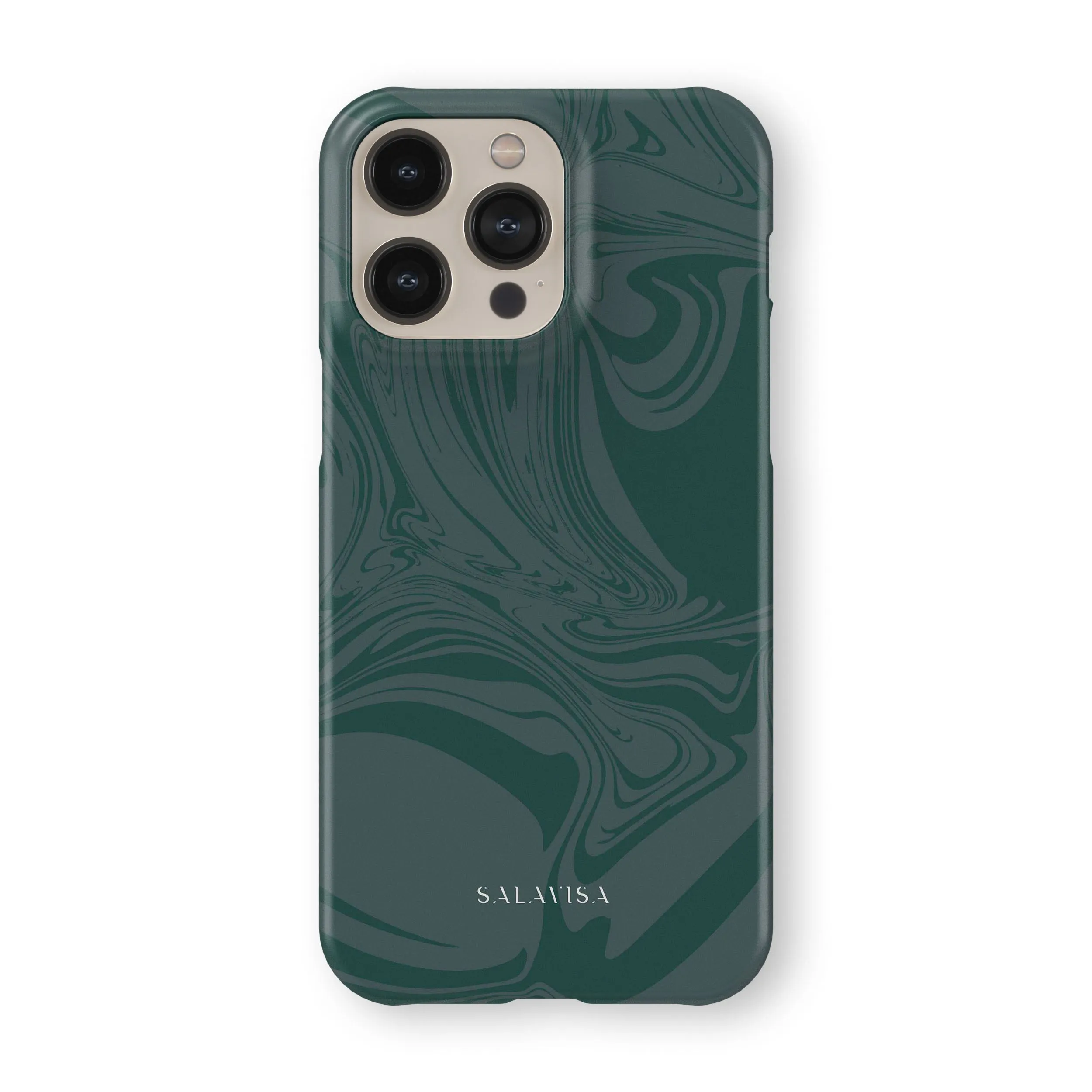 Dark Green Swirl Phone Case Ergonomic Shape Drop Protection