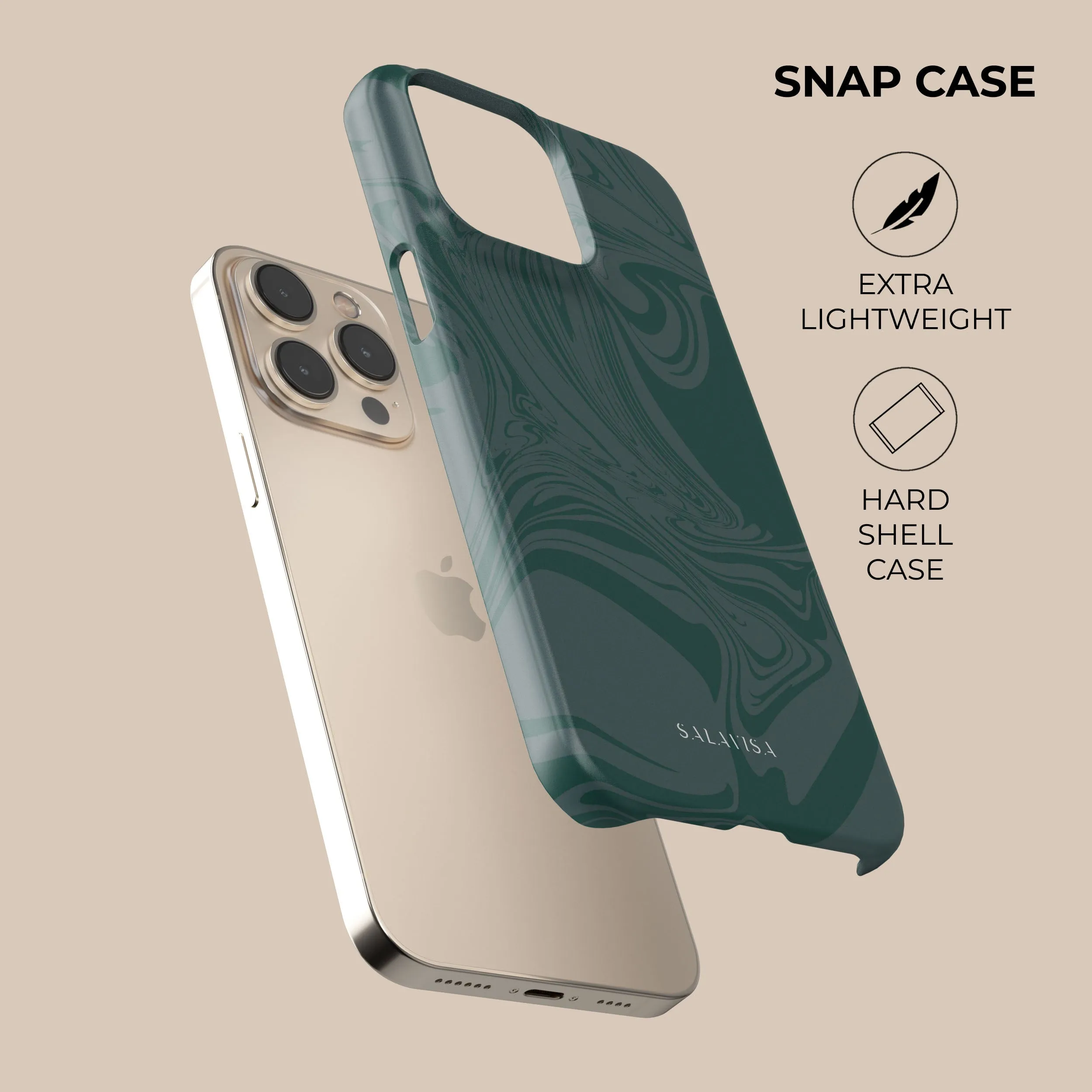 Dark Green Swirl Phone Case Slim Fit Design