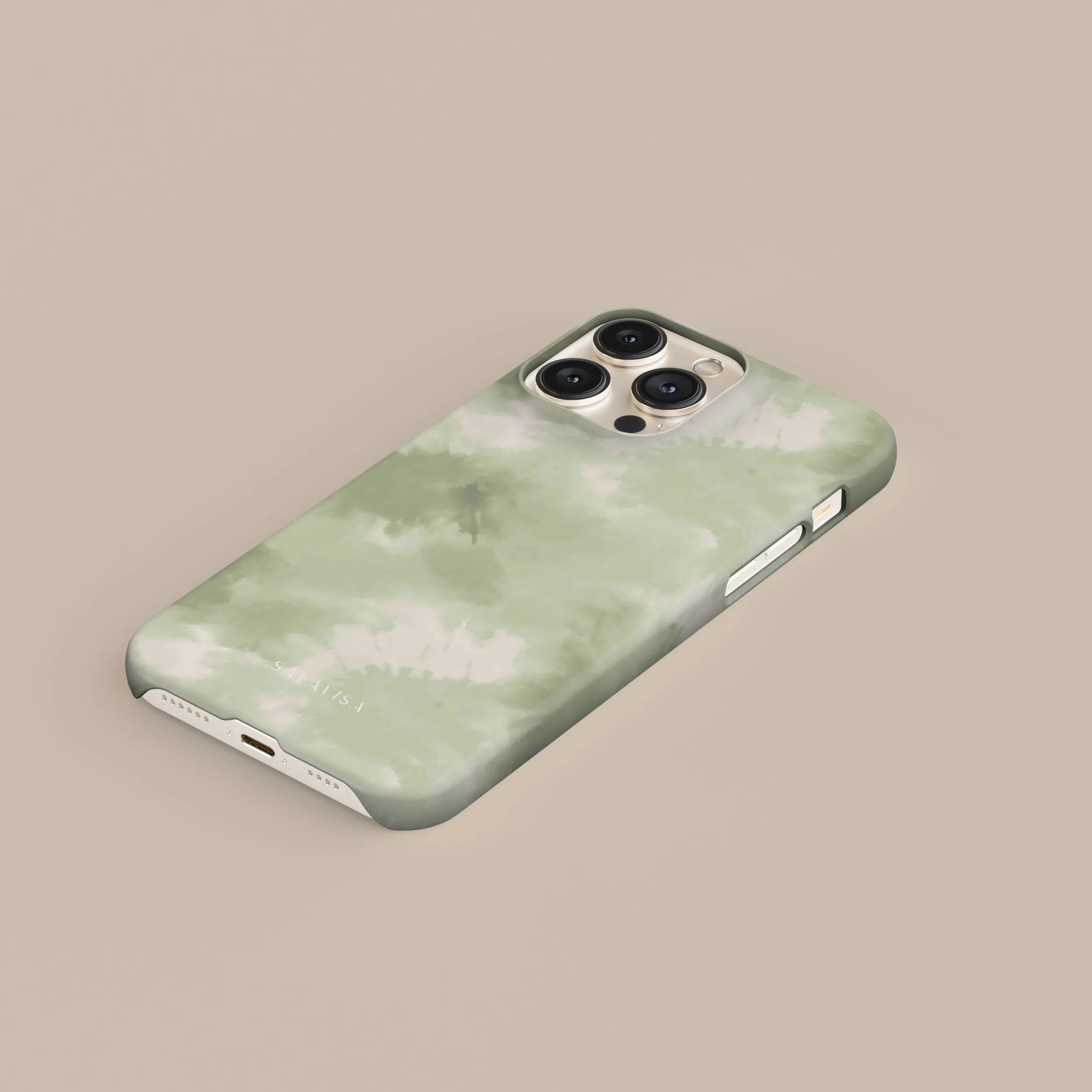 Chic Accessory Compact Texture Layer Green Tie Dye Phone Case