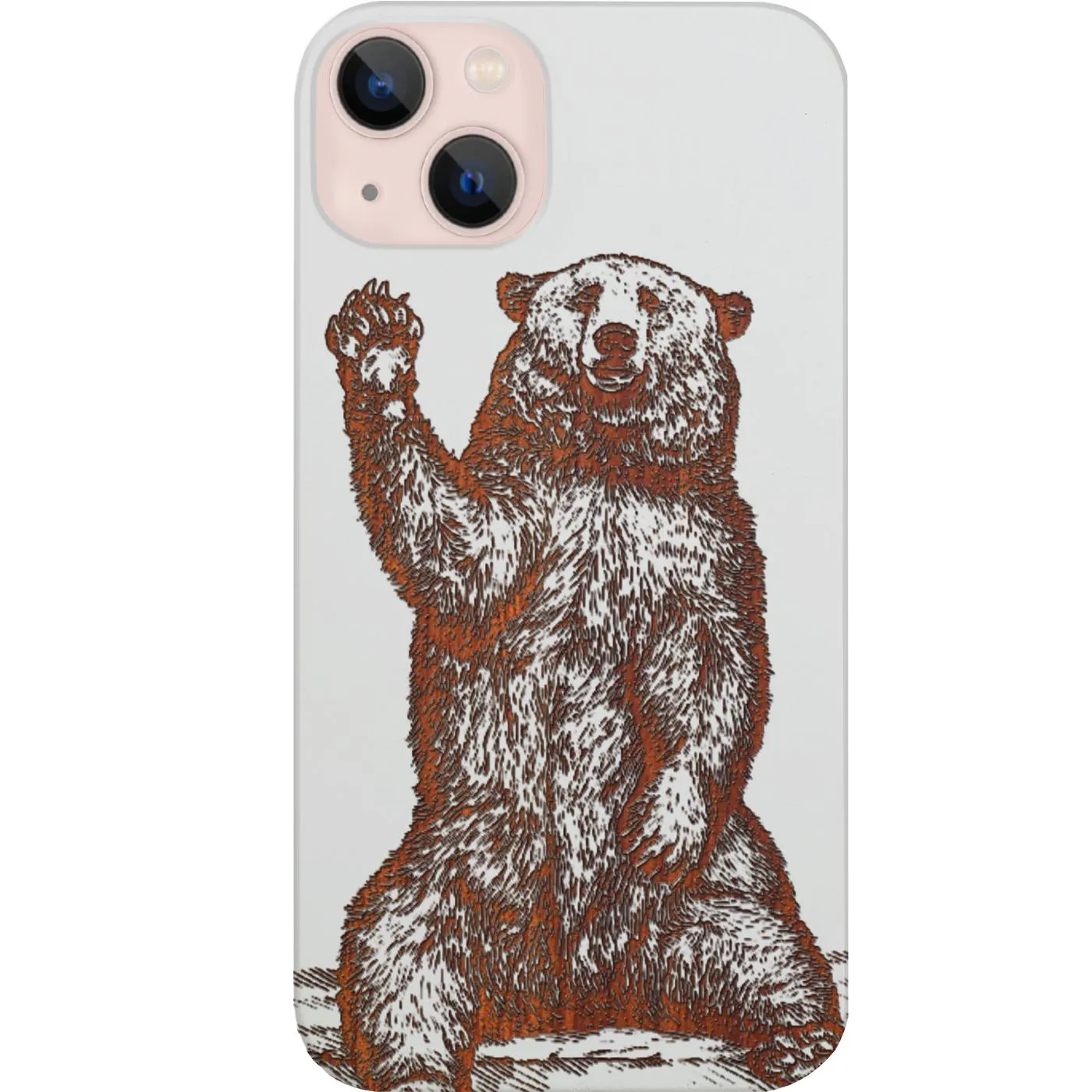 premium design Durable Frame Grizzly Bear - Engraved Phone Case