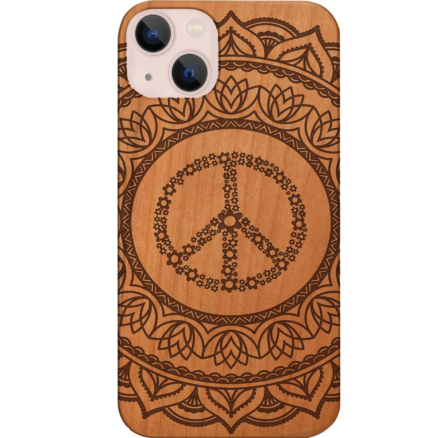 Peace Mandala - Engraved Phone Case Flexible Shell Rugged Texture