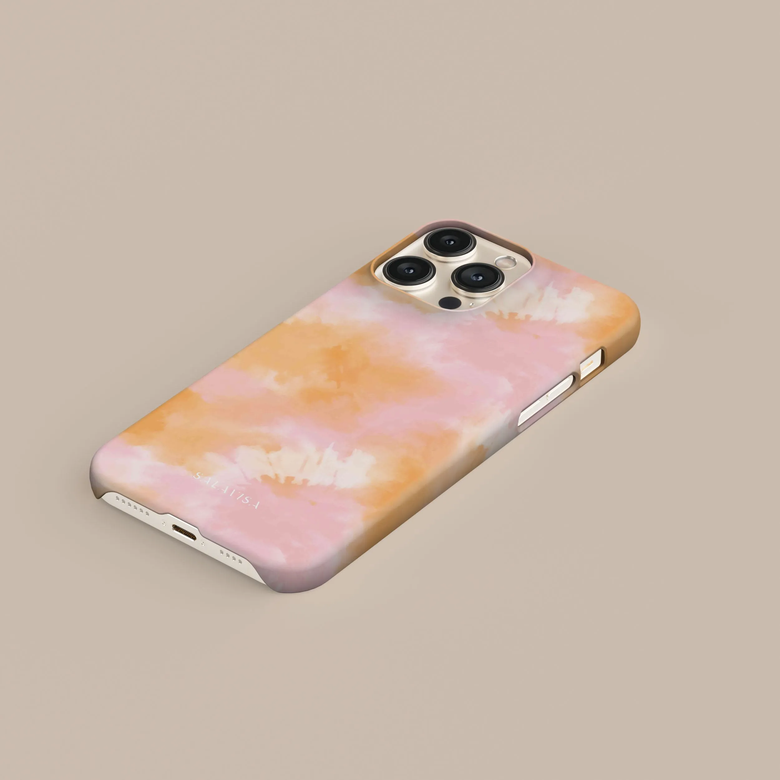 Pink Orange Tie Dye Phone Case Comfort Shield Texture Recyclable Material