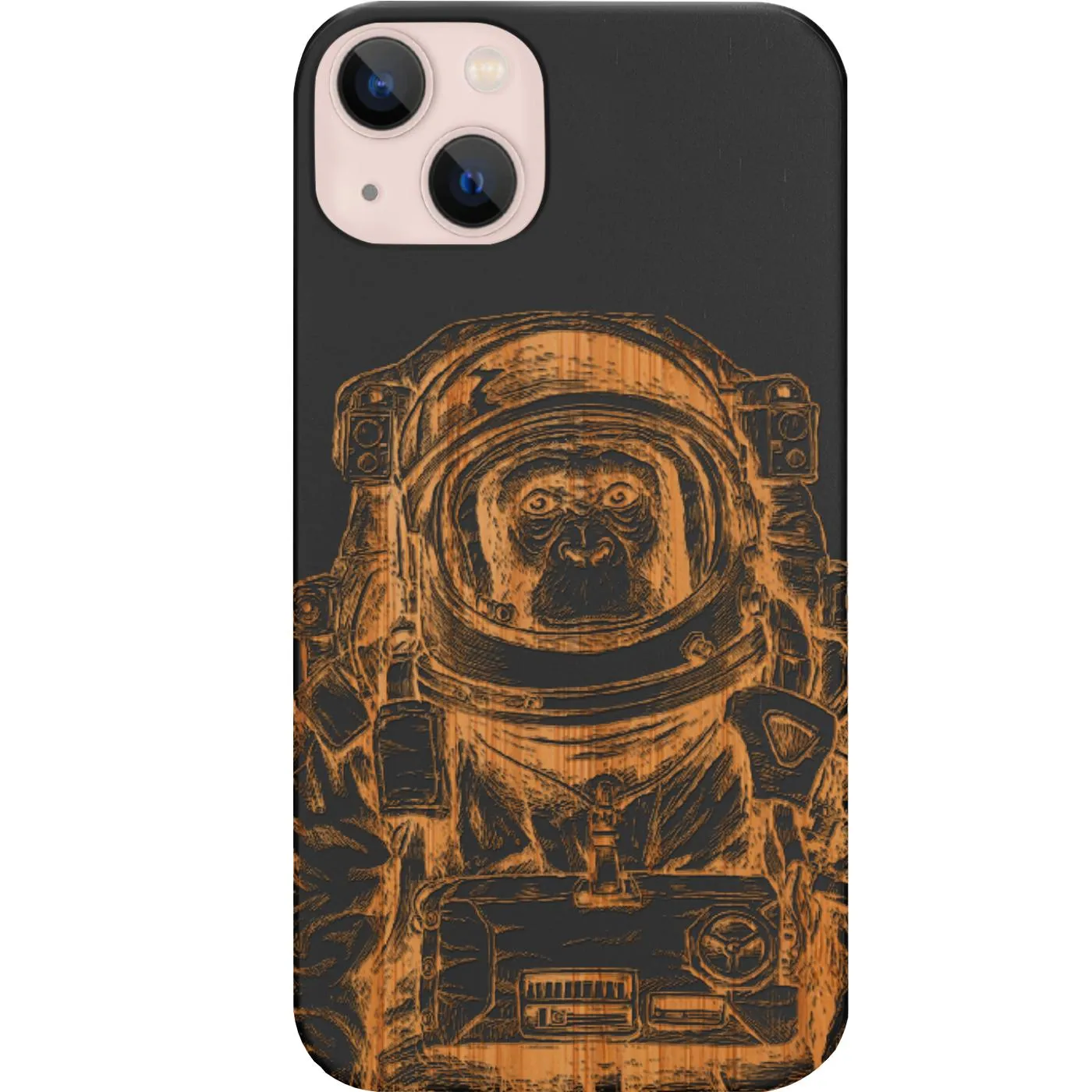 Astronaut Monkey - Engraved Phone Case Lightweight Shell Elegant Comfort