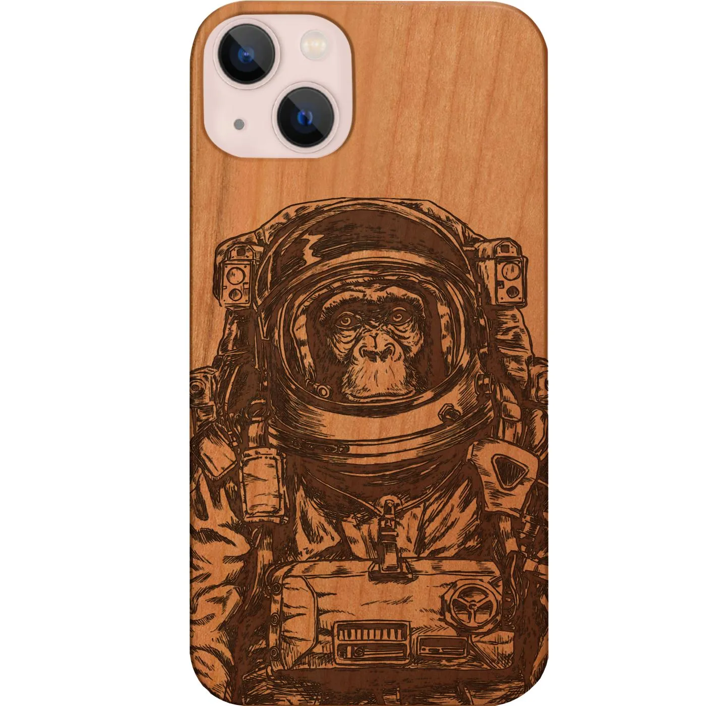 Astronaut Monkey - Engraved Phone Case Textured Comfort Shock Absorbing