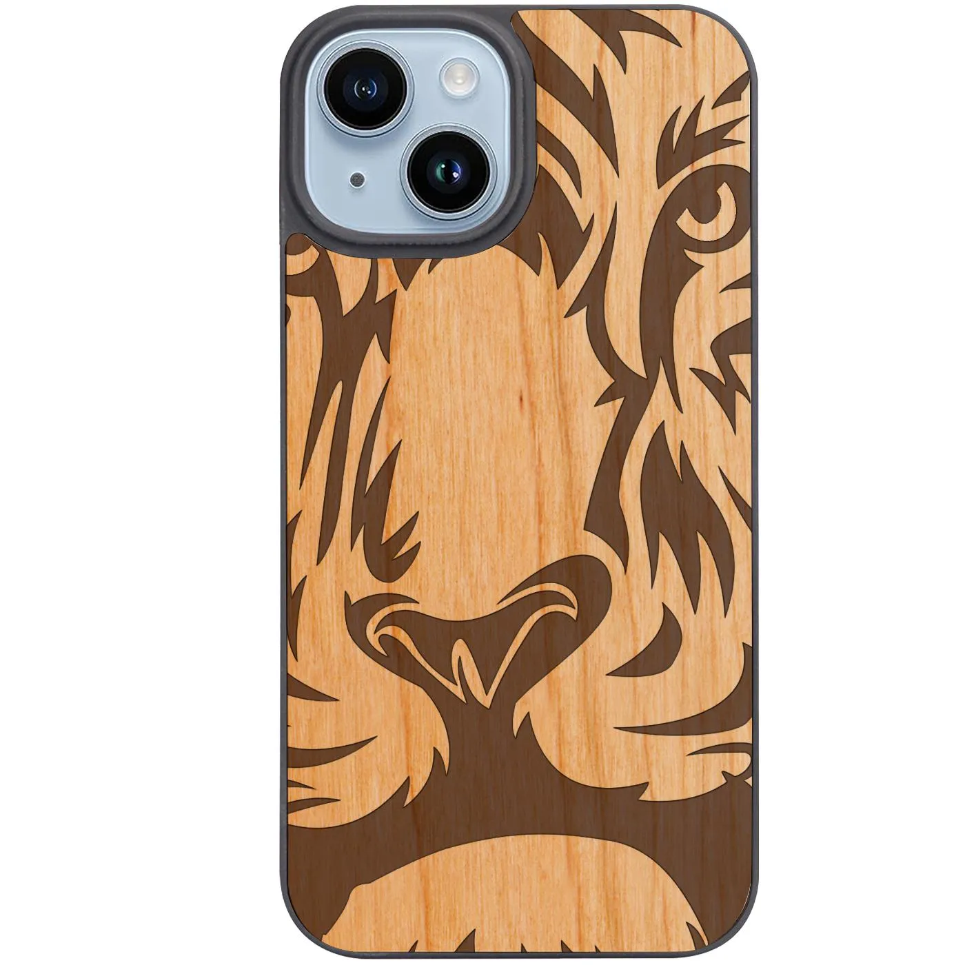 Lion Face 1 - Engraved Phone Case Polished Texture Finish Durable Build Quality