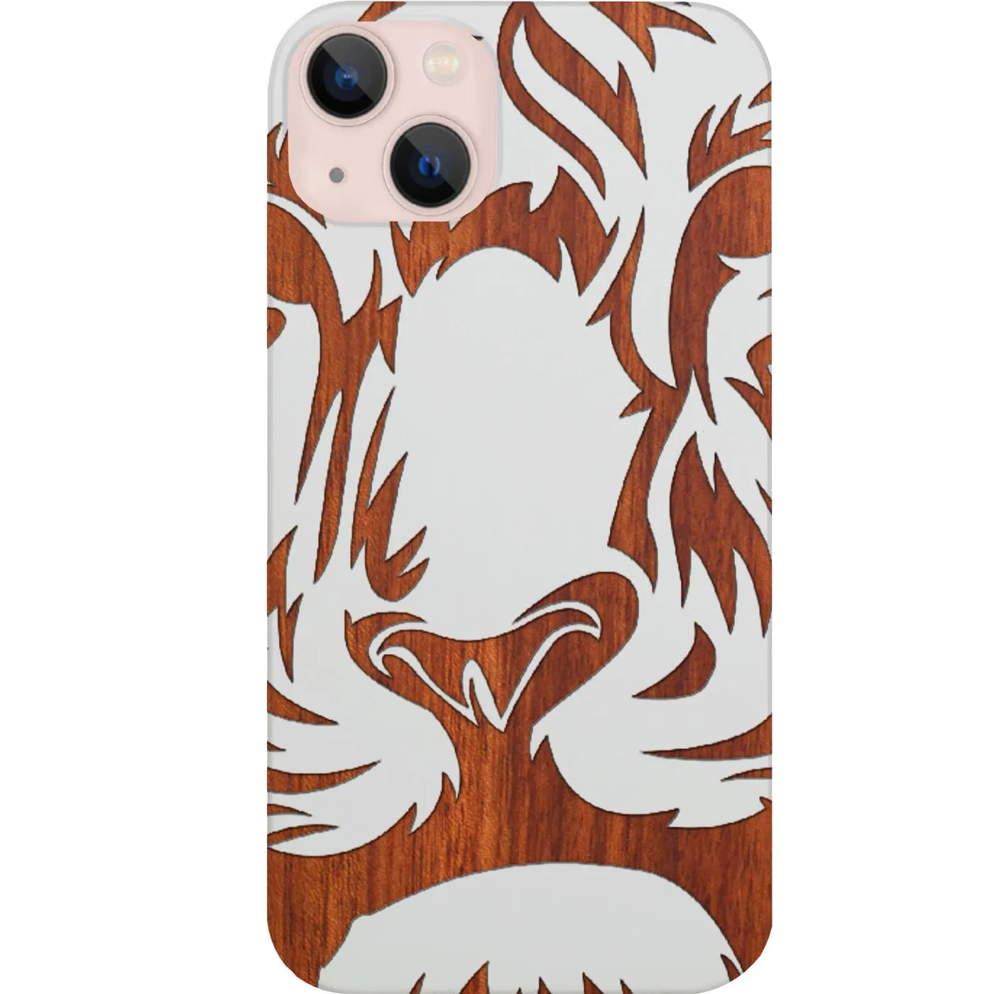 Hybrid Edge Magnetic Mount Compatible Lion Face 1 - Engraved Phone Case