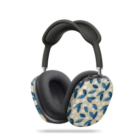 magnetic closure airpods shell Trendy Compact Storage Blue Leafs AirPods Max Case