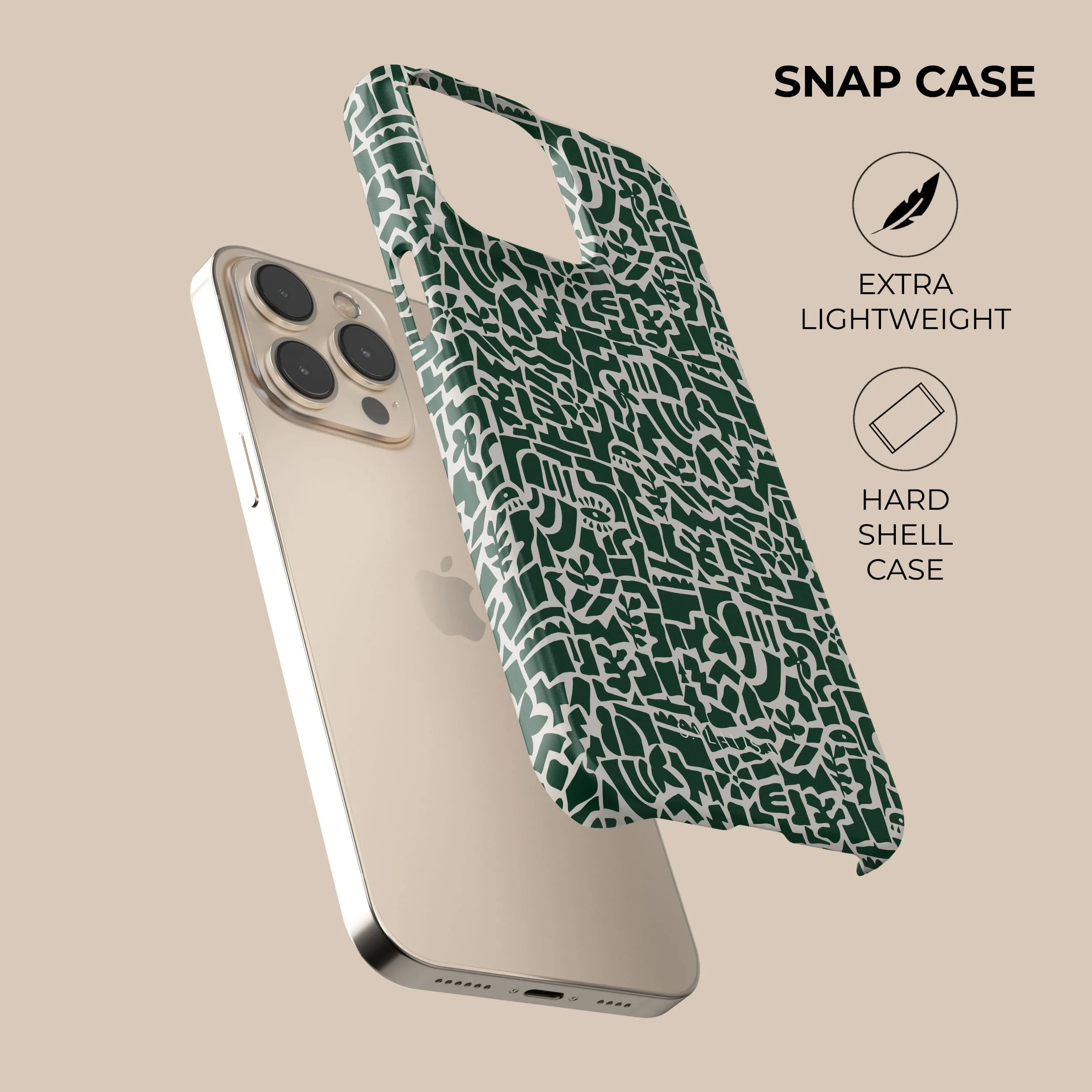Green Maze Phone Case Protective Structure