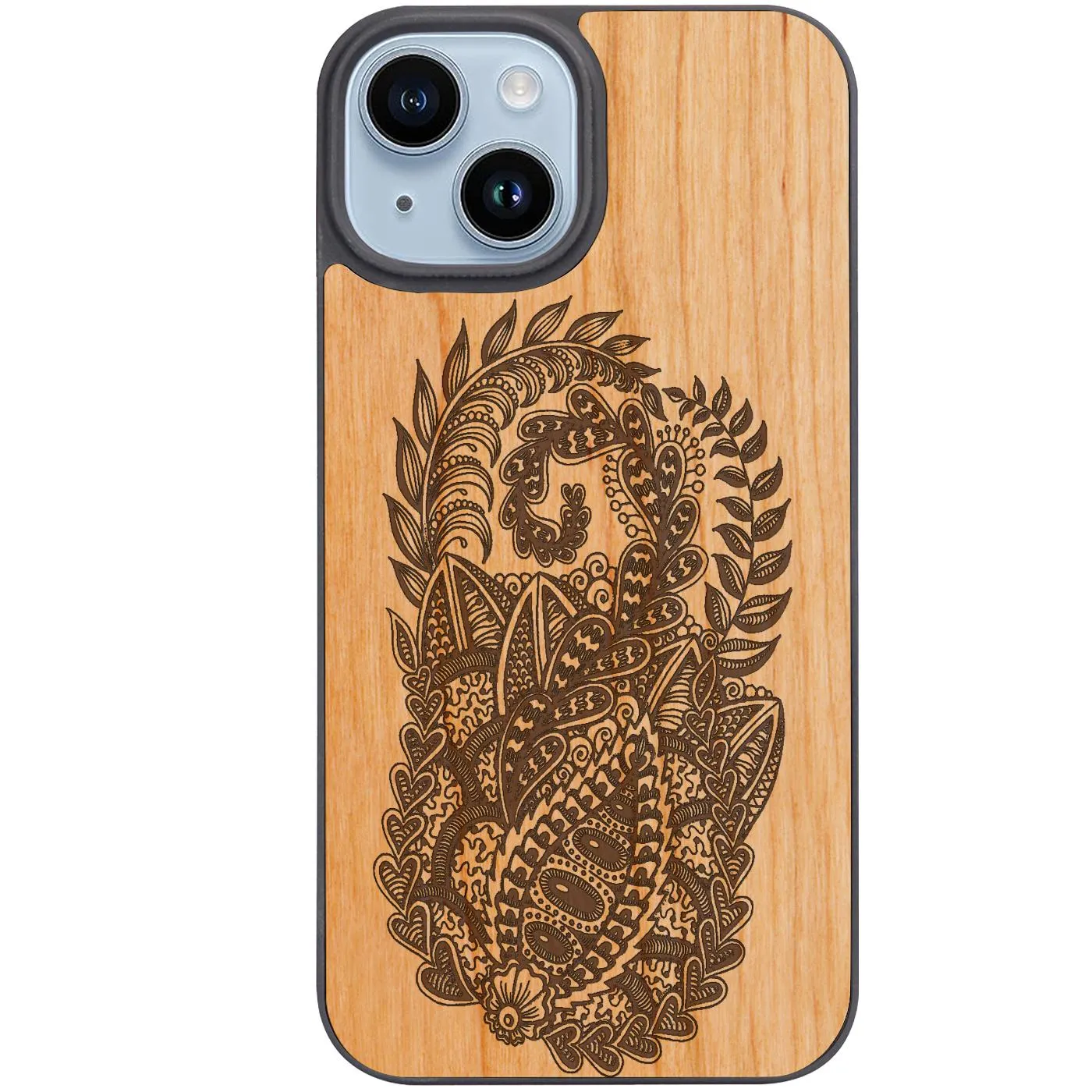 Mandala Leaves 2  - Engraved Phone Case Matte Pattern Clear Frame