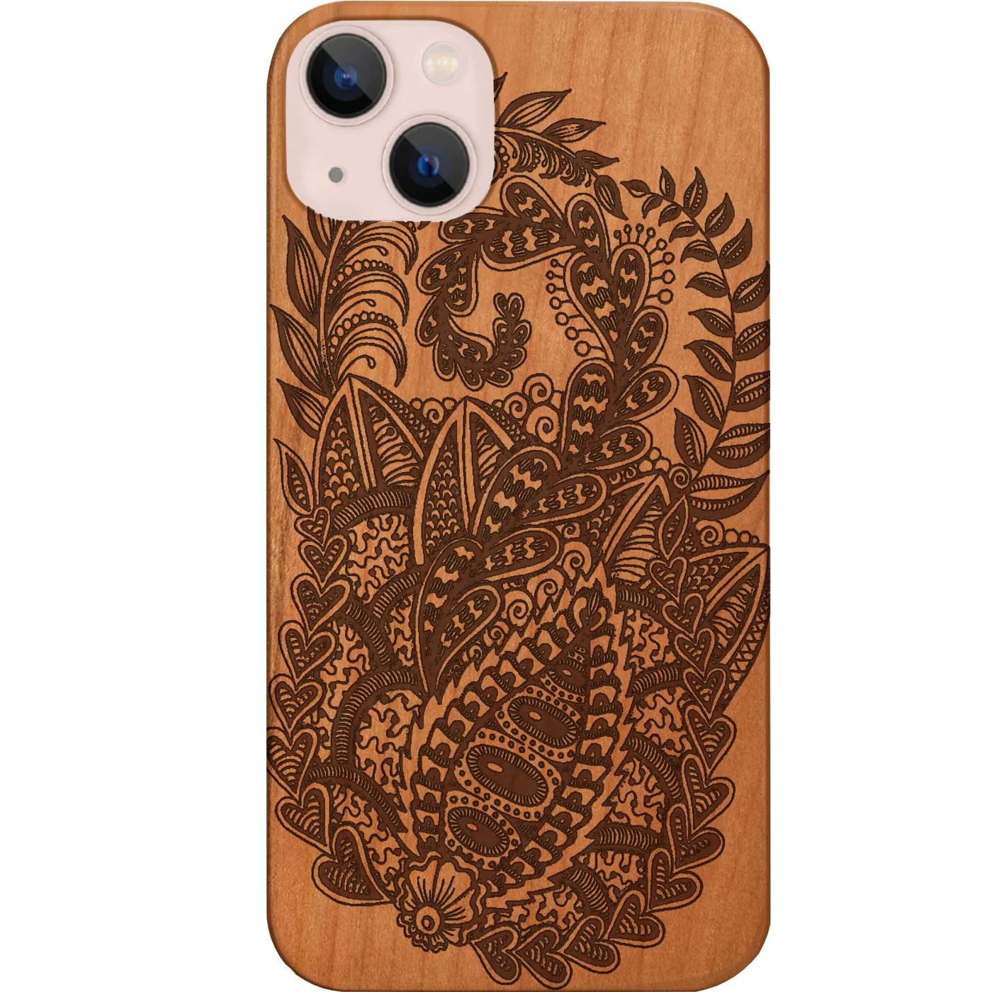 Artistic Print Luxury Look Mandala Leaves 2  - Engraved Phone Case