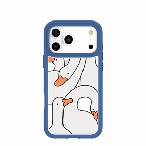 Clear Silly Goose iPhone 17 Pro Max Case With True Blue Ridge (MagSafe included) Hybrid Texture Design