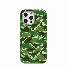 Sage Green Dino Camo iPhone 16 Pro Max Case Comfort Feel