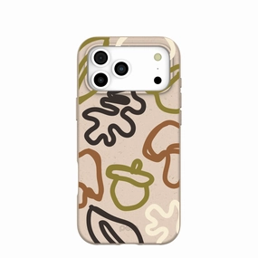 Ergonomic grip Seashell Forest Gems iPhone 17 Pro Max Case