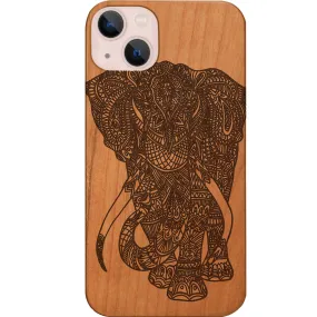 Stylish Layer Texture Clear Pattern Elephant Mandala 2 - Engraved Phone Case