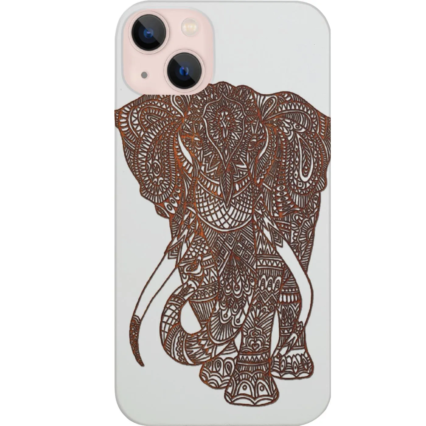 Elephant Mandala 2 - Engraved Phone Case Hybrid Finish Anti Scratch Layer