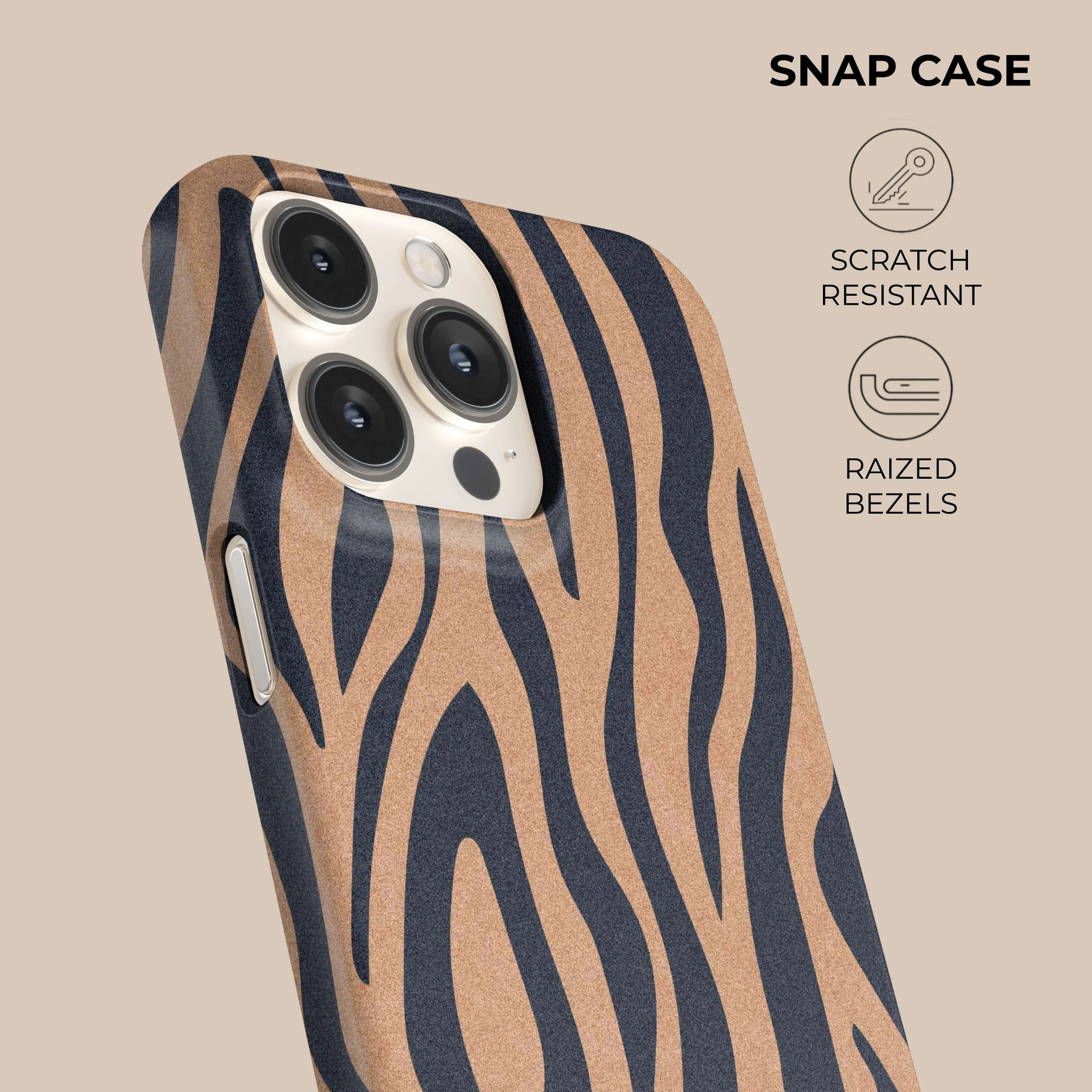 Scratchproof Surface Stylish Detail Blue Copper Zebra