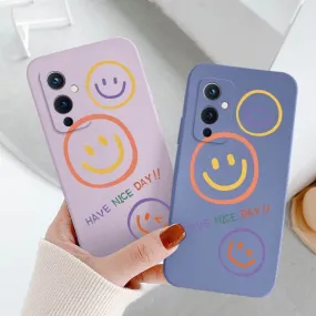 Soft Detail Layer Colorful Cute Smiley Case - OnePlus