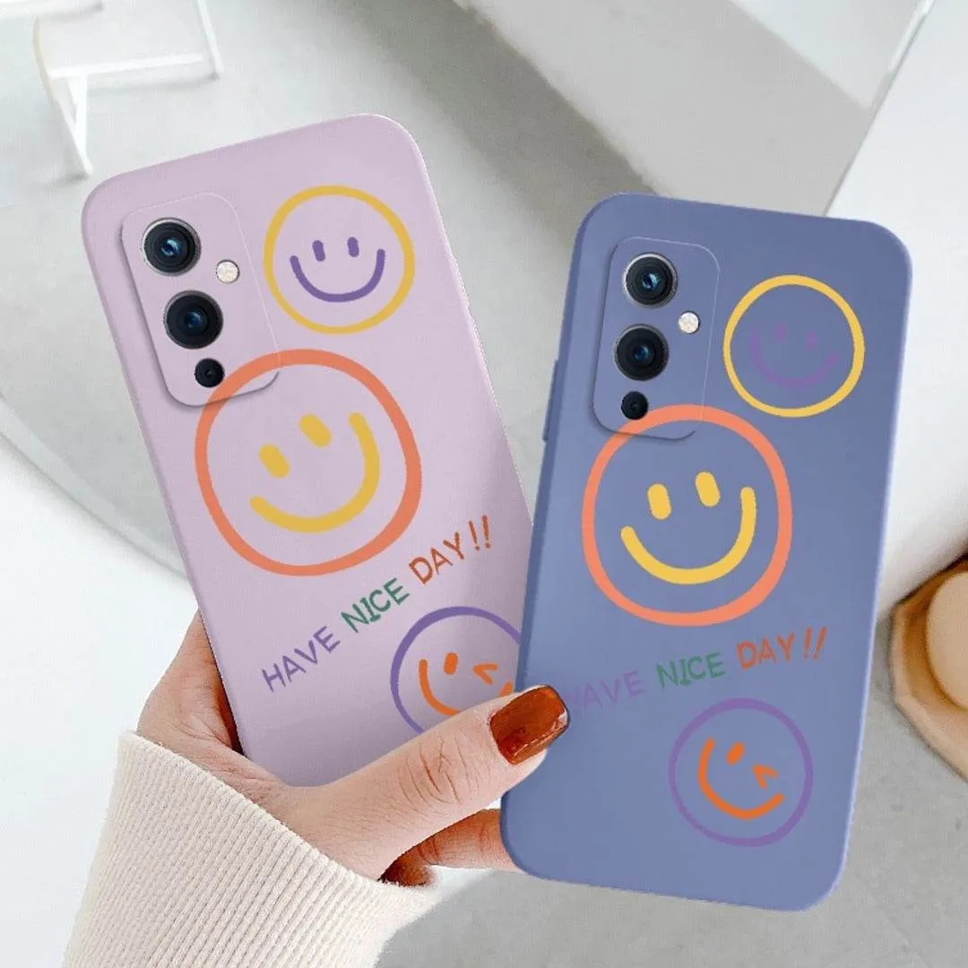 Colorful Cute Smiley Case - OnePlus Matte Surface Shock Absorber