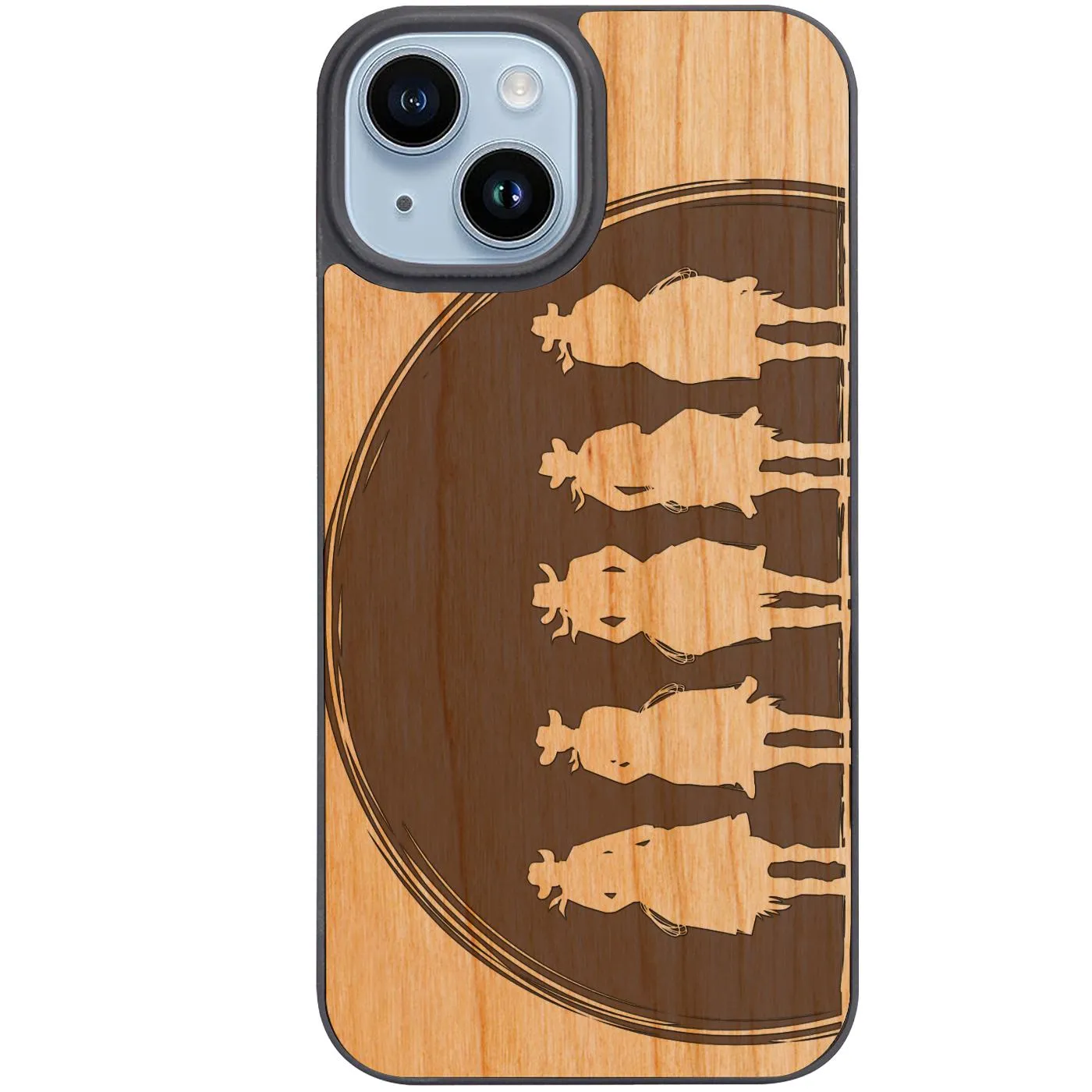 Unique Artwork Cowboy Gang - Engraved Phone Case