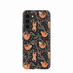 Black Jungle Sloths Samsung Galaxy S22 Case slim fit Pocket Size