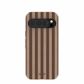 Rugged Outline Chocolate Brown Cocoa Stripes Google Pixel 10/10 Pro Case