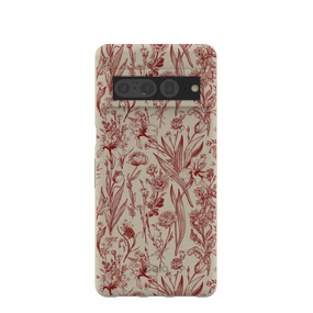 London Fog Crimson Bouquet Google Pixel 7 Pro Case Edge Shield