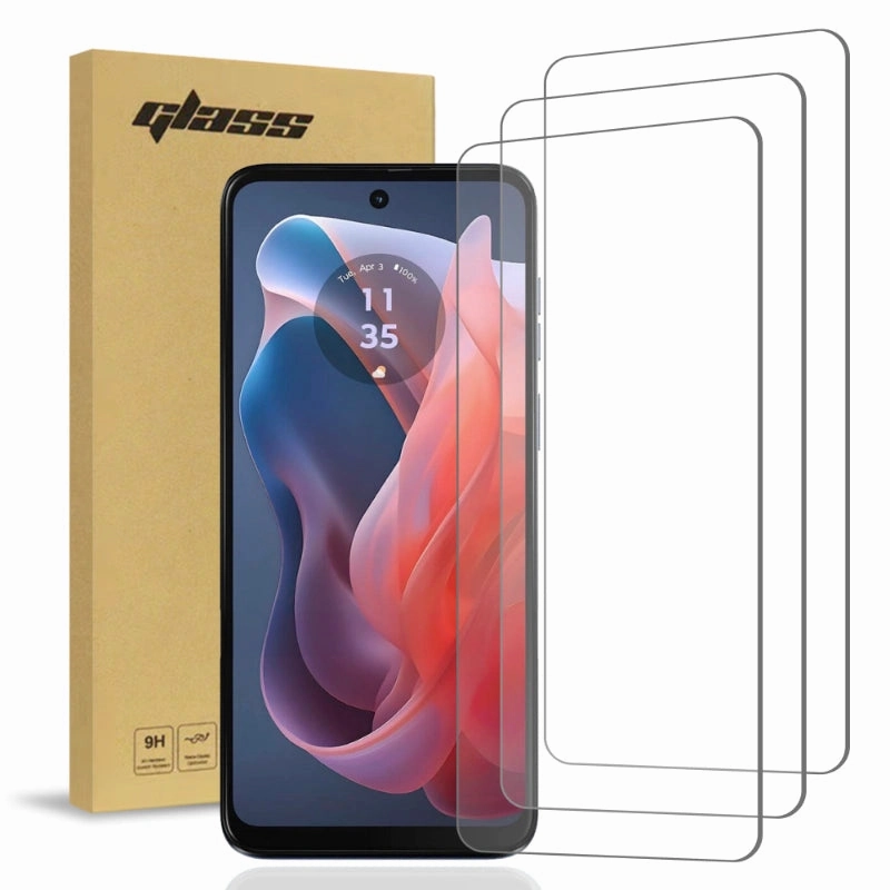 Flexible Detail Design Moto G Play 4G 2024 Tempered Glass Screen Protector 3 Per Pack