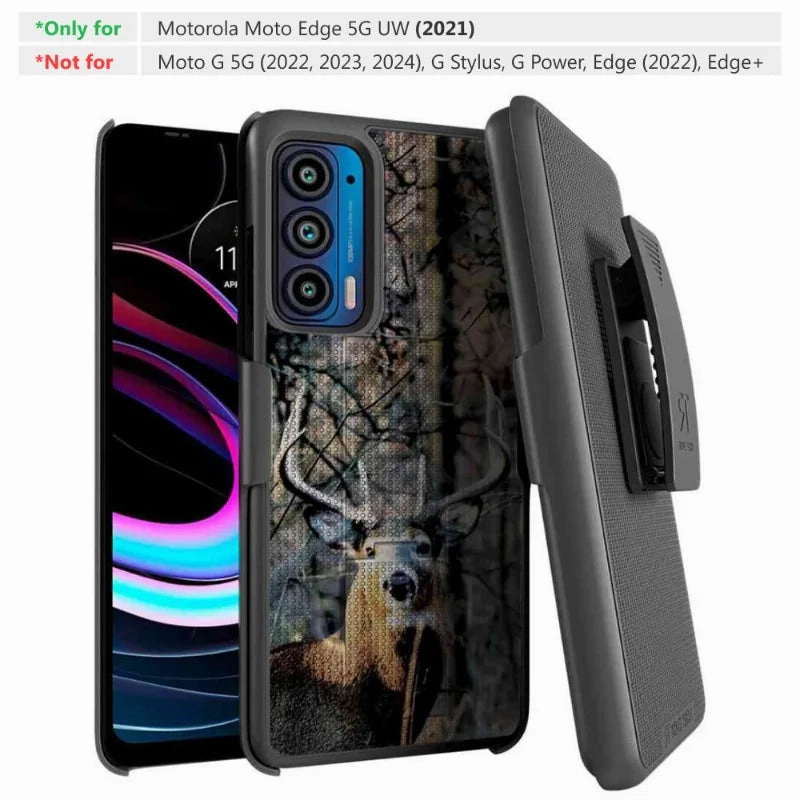 Motorola Moto Edge 5G UW (2021) Belt Clip Holster Phone Case Slim Protection
