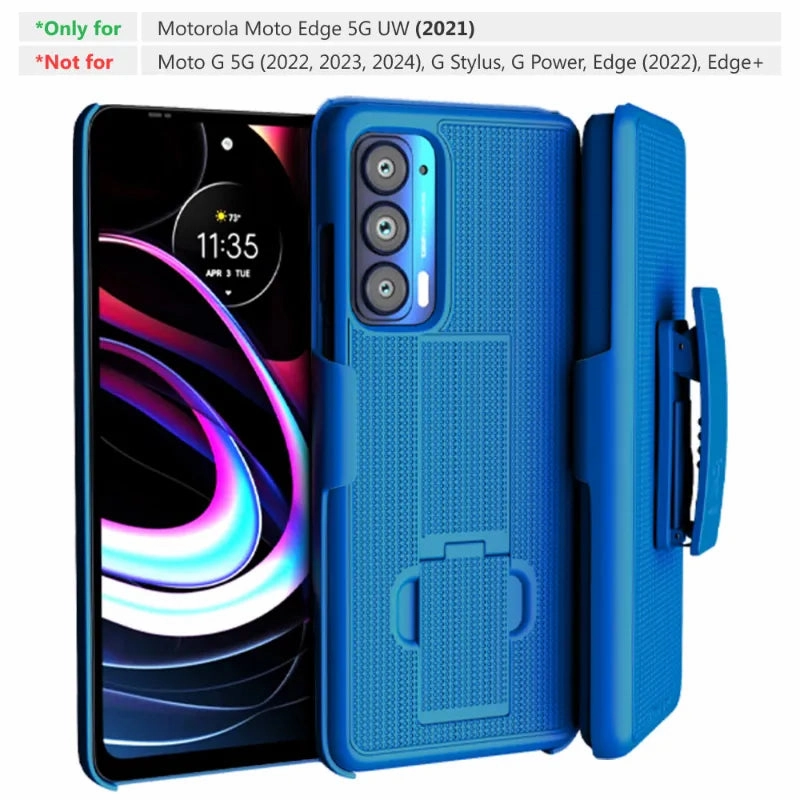 Motorola Moto Edge 5G UW (2021) Belt Clip Holster Phone Case Gloss Layer Finish