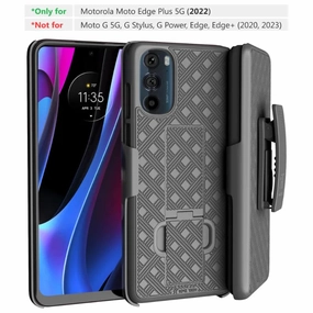 Motorola Moto Edge Plus 5G (2022) Belt Clip Holster Phone Case Luxury Accent Grip Control