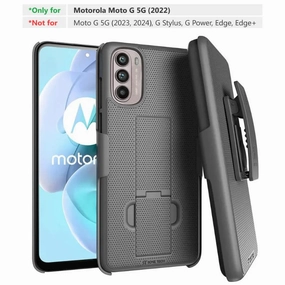 Motorola Moto G 5G (2022) Belt Clip Holster Phone Case Protective Frame Design