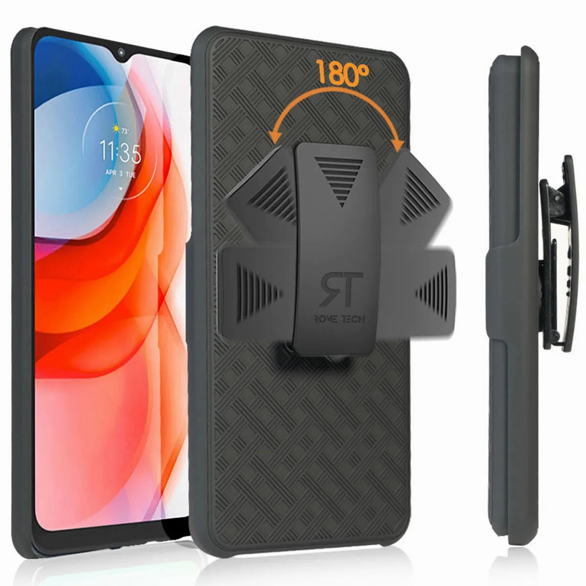 Water Resistant Non slip grip Motorola Moto G Play (2021) Belt Clip Holster Phone Case