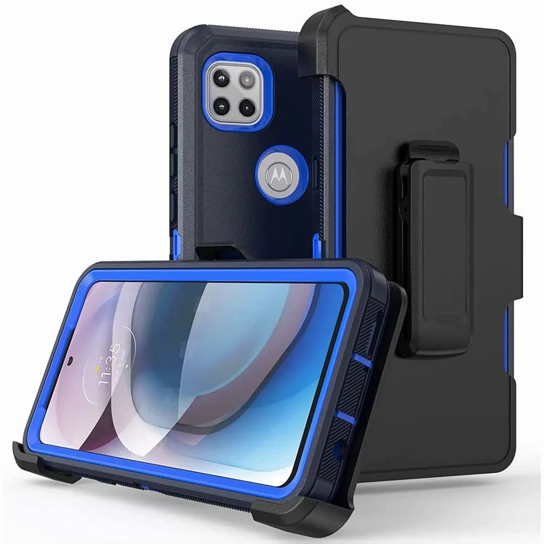 Light Design Hybrid Edge Finish Motorola Moto One 5G Ace Defender Case